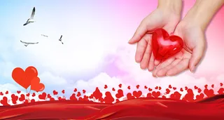 红色公益爱心慈善活动宣传海报展板背景图片PSD分层设计素材模板