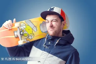 欧美滑板嘻哈帅哥图片