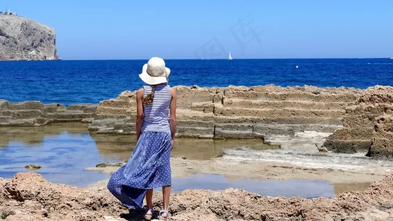 小清新美女背影图片