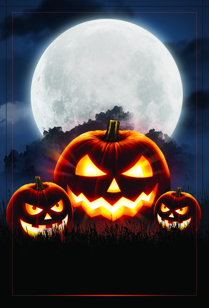 卡通万圣节南瓜背景