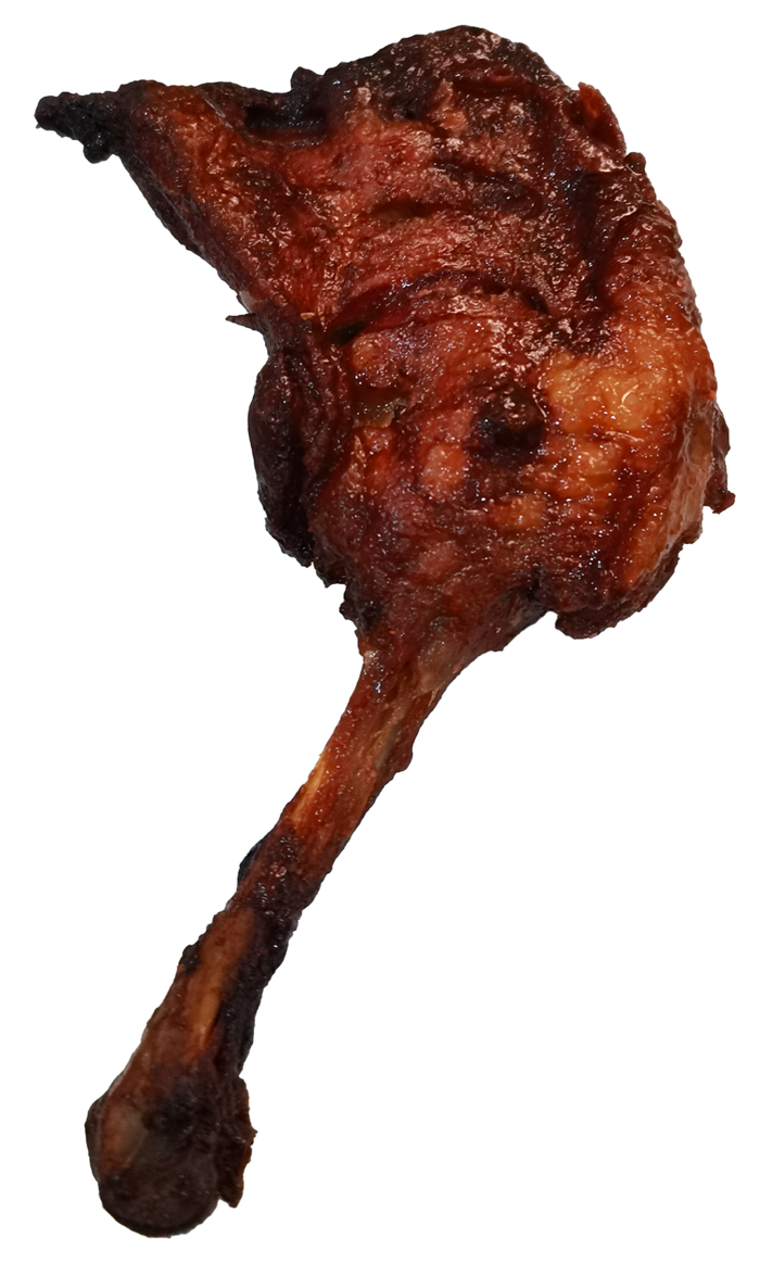 烧烤麻辣酱香藤椒烤鸭香酥鸭腿免抠摄影元素素材