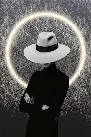 抽象美女玄关装饰画