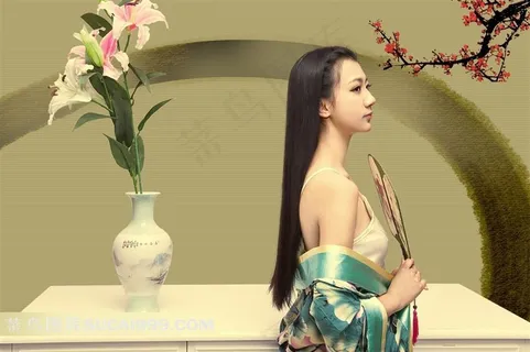 古装美女水墨风古韵艺术摄影美容图片