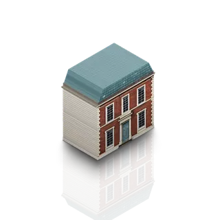 2.5D插画卡通房子