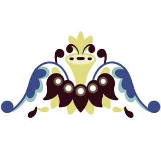 复古中国风国潮敦煌花纹花草插画手绘装饰小元素PSD素材