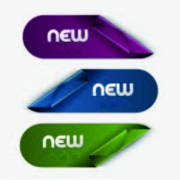 免抠彩色NEW标签eps,ai矢量模版下载