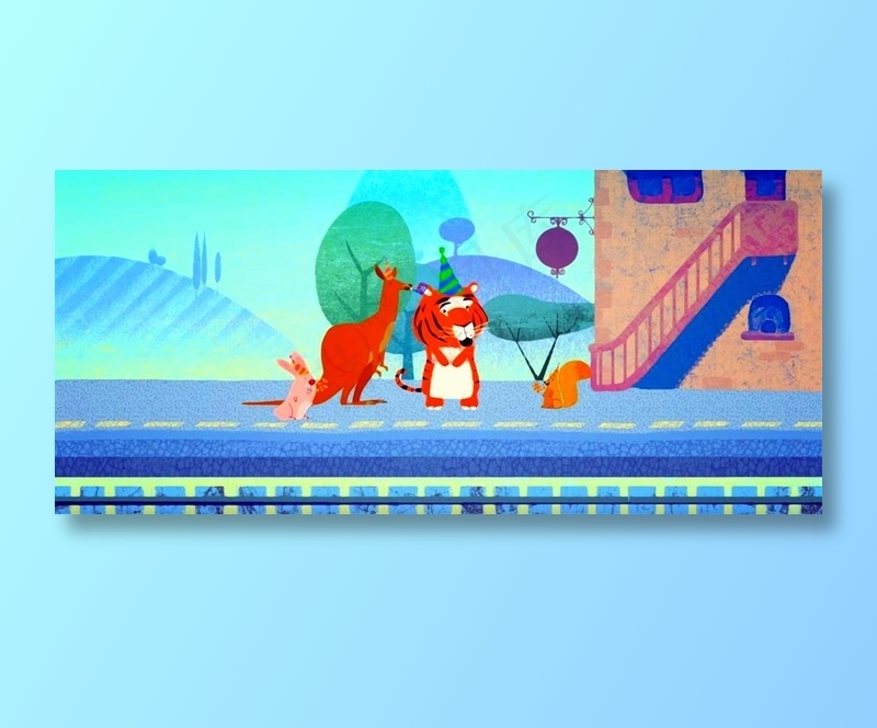 等火车的动物们