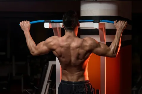 在做引体向上的肌肉男摄影高清图片 在做引体向上的肌肉男摄影高清图片