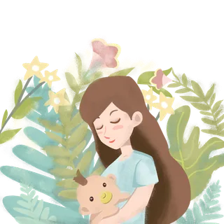 母亲节慈祥母爱png免扣素材