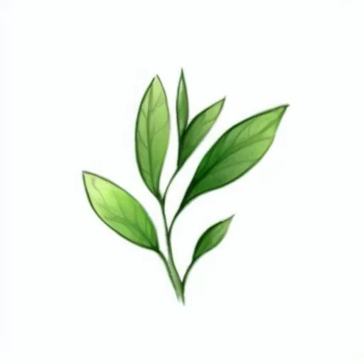 一支绿色的叶子png免抠(2048x2048)