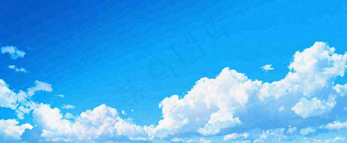 夏天蓝天白云天空