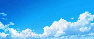 夏天蓝天白云天空