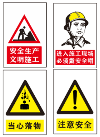 文明施工安全生产安全帽当心落物