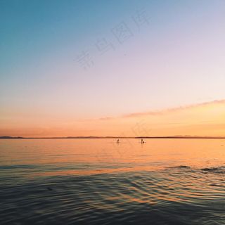 黄昏唯美大海图片
