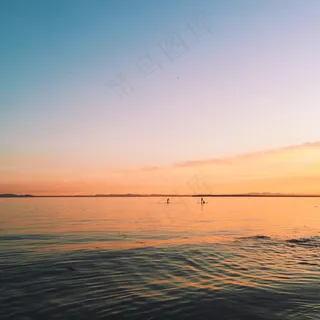 黄昏唯美大海图片