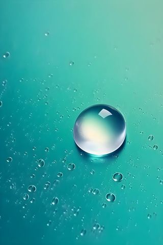 青色大气水滴露珠背景