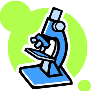 蓝色显微镜卡通简笔少儿兴趣班