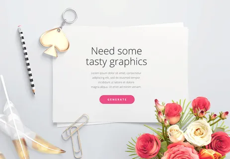 首饰花纸张vi背景俯视图