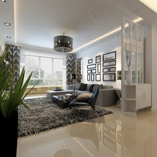 现代风格客厅效果图