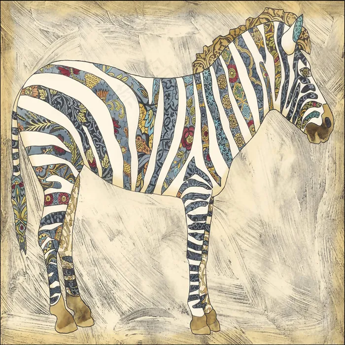 斑马高清艺术装饰画