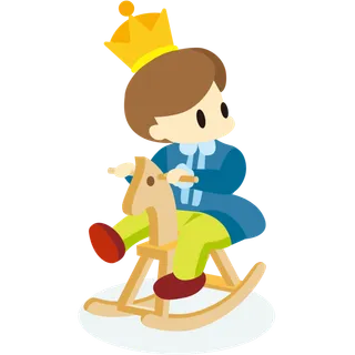 木马玩具剪贴画儿童节幼儿园插画