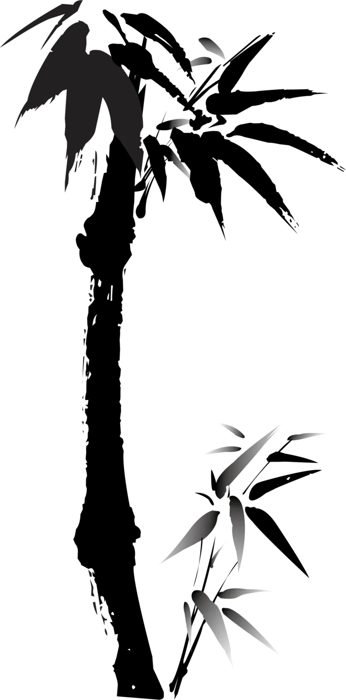 竹子水墨画中国风国画墨水书法竹子画