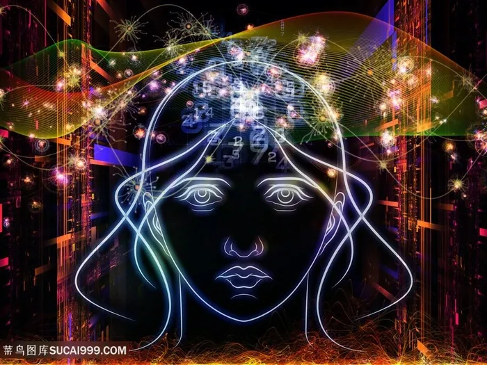 炫光美女信息科技高清图片