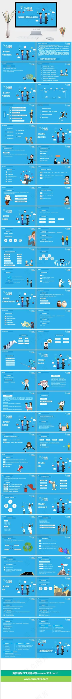 沟通能力培训表达力培训PPT模板预览图
