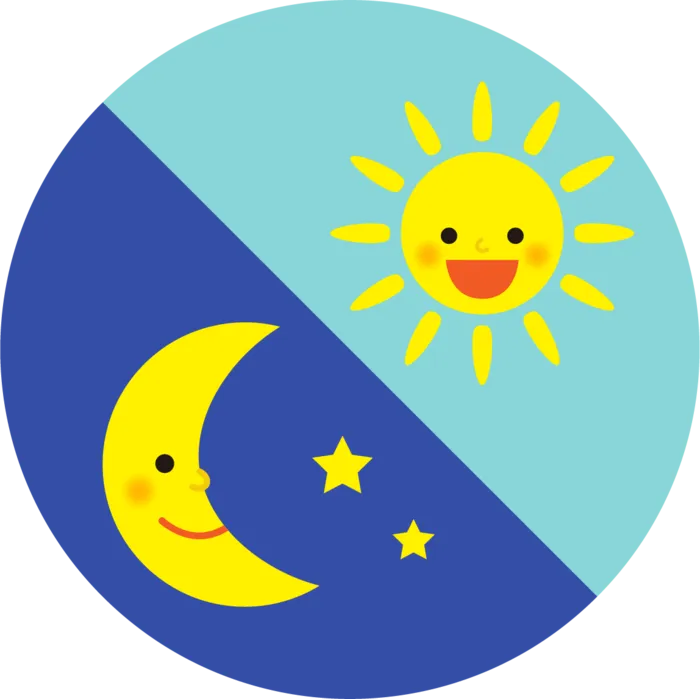 卡通风太阳月亮