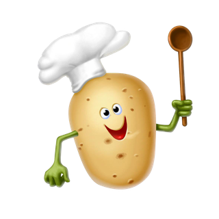 土豆厨师卡通