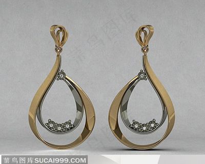 珠宝首饰戒指珠宝水滴钻石镶嵌黄金白金耳环