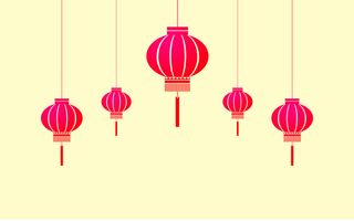 中国风古典传统图案边框纹理祥云灯笼装饰线条PSD背景素材