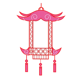 卡通手绘灯笼中秋节元宵节花灯新年海报元素PNG免扣PS素材