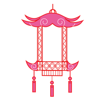 卡通手绘灯笼中秋节元宵节花灯新年海报元素PNG免扣PS素材