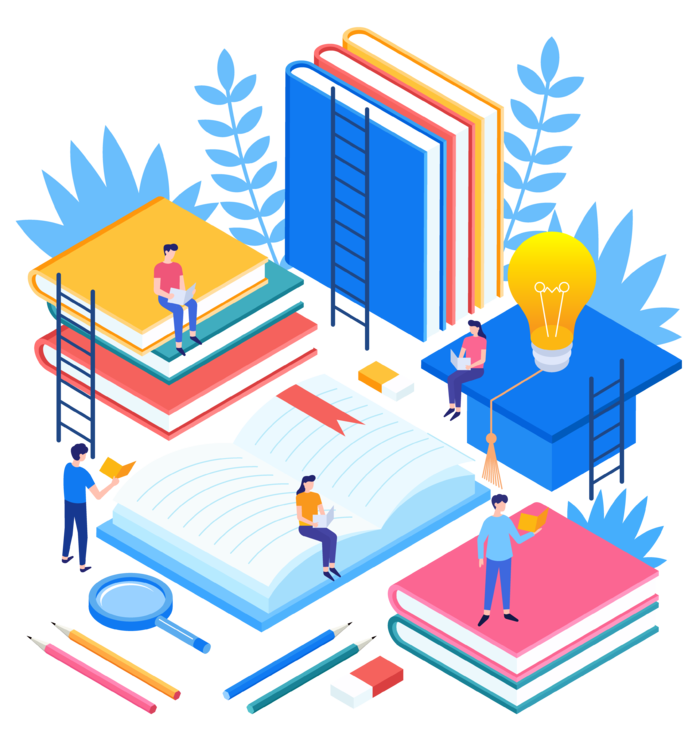 世界读书日矢量2.5d_元素