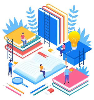 世界读书日矢量2.5d_元素