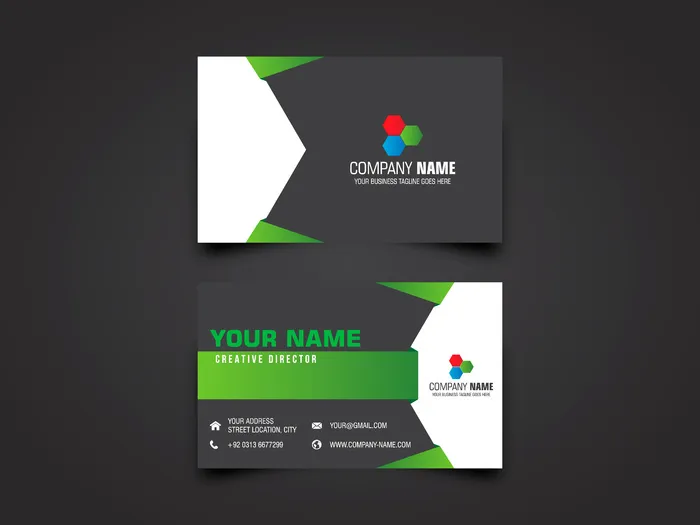 简洁商务名片eps,ai矢量模版下载