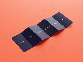 折页 样机  三折页 智能贴图 折页样机 三折页模板 三折页样机 