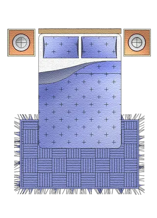 户型图必备免扣素材-床