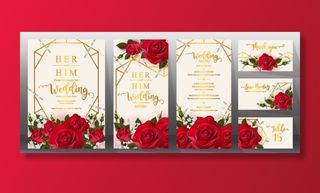 祝贺婚礼结婚邀请卡素材