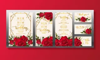 祝贺婚礼结婚邀请卡素材