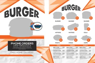 设计英文食物菜单素材