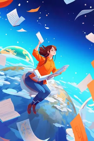 蓝色超越太空背景