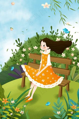 夏天插画 夏日海报图片