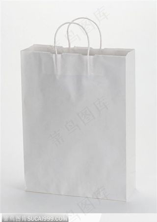 竖起的白色袋子