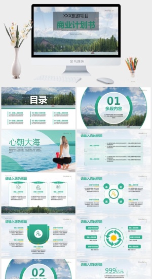 旅游项目商业计划书ppt模板预览图