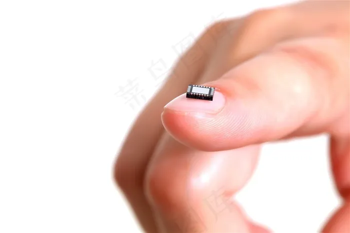 手指甲上的黑色芯片高清图片