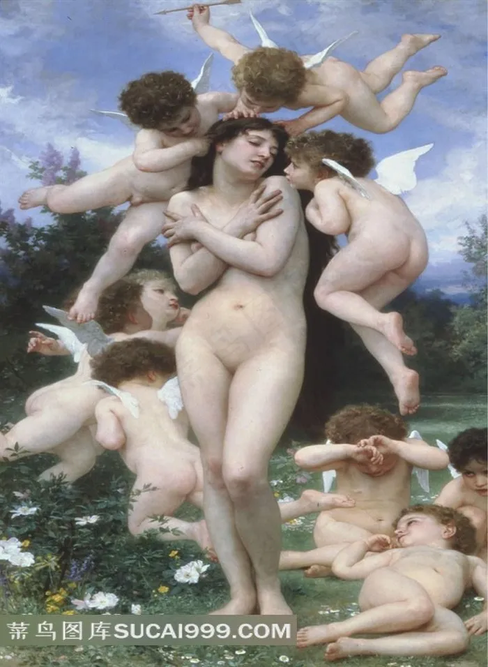 古典油画天使春高清图片