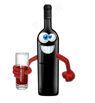 卡通酒瓶图片