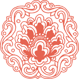 简约风中式传统图案窗花贴画镂空窗户瓷砖PNG免扣图片素材 (8)